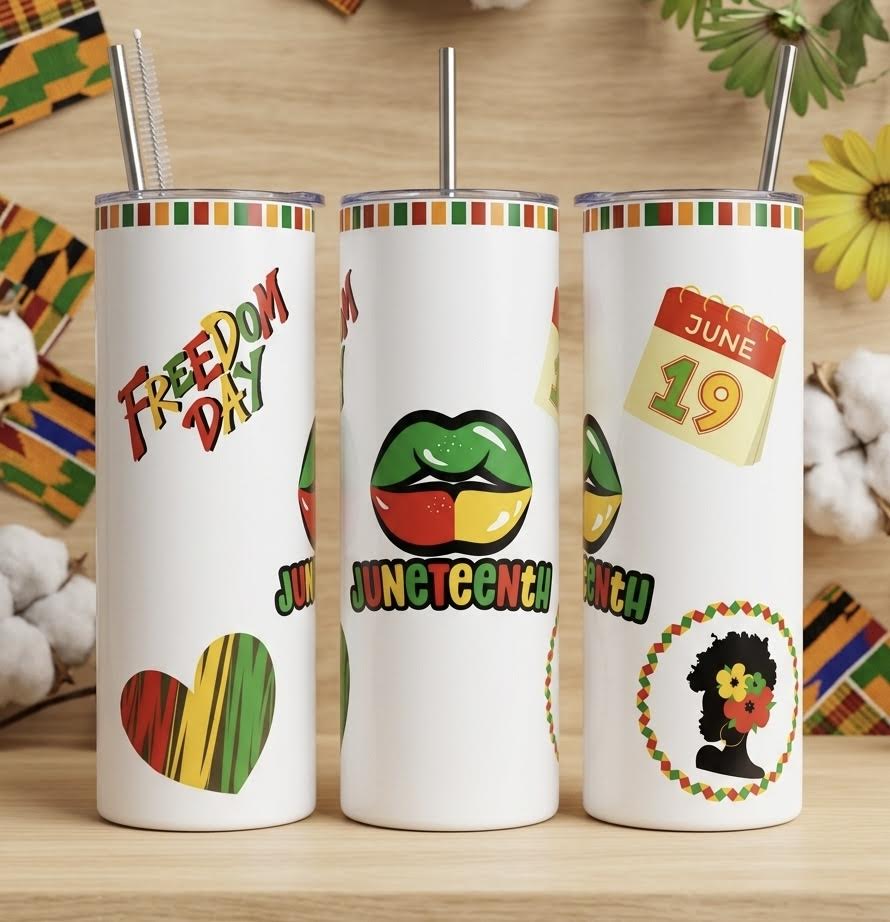 Juneteenth Freedom Day Skinny Tumbler