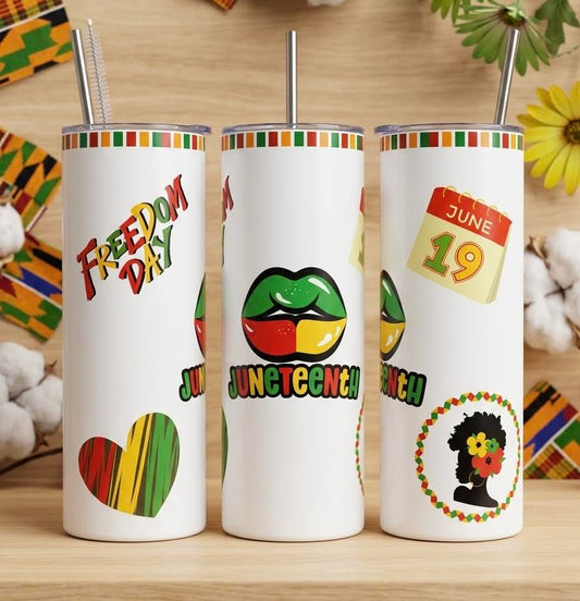 Juneteenth Freedom Day Skinny Tumbler